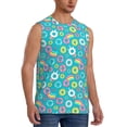 thumbnail image 1 of Picia Donut mens Cotton Tank Undershirts , Moisture-wicking Ribbed Tanks, Lightweight Cotton Tank Undershirts-Large, 1 of 8