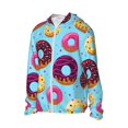 thumbnail image 1 of Picia Donuts Women's Men's UPF 50+ Sun Protection Hoodie Shirt Long Sleeve SPF Fishing Outdoor UV Hiking Lightweight Shirts-Large, 1 of 9