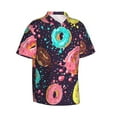 thumbnail image 1 of Picia Donuts1 Gentle Cotton Regular Fit Short Sleeve Casual Hawaiian Shirt for Men-X-Large, 1 of 9