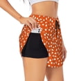 thumbnail image 1 of Picia Dots On Orange Background Pattern Women's 2 in 1 Athletic Running Shorts High Waisted Workout Casual Gym Sweat Shorts with Comfy Liner Zipper Pockets-X-Large, 1 of 9