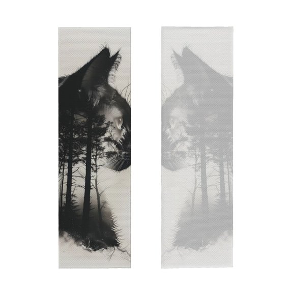 Picia Double Exposure Cat Forest Pattern Cooling Towels (40"x12") Cool Towel, Cold Towel, Microfiber Soft Breathable Chilly Ice Towel