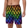 thumbnail image 1 of Picia Dragon Scales pattern Mens Swim Trunks with Compression Liner Stretch Beach Shorts Quick Dry with Zipper Pockets No-Chafing Board Shorts-Small, 1 of 9
