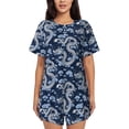 thumbnail image 1 of Picia Dragons Pajamas Sets for Women Soft Short-Sleeved Pjs with Lounge Shorts Two Piece Sleepwear-4X-Large, 1 of 9