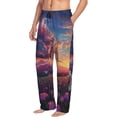 thumbnail image 1 of Picia Dreamy Dandelion Sunset Mens Soft Woven Cotton Elastic Waistband Sleep Pajama Pant Lounge Sleep Pant With Pockets And Drawstring-XX-Large, 1 of 9
