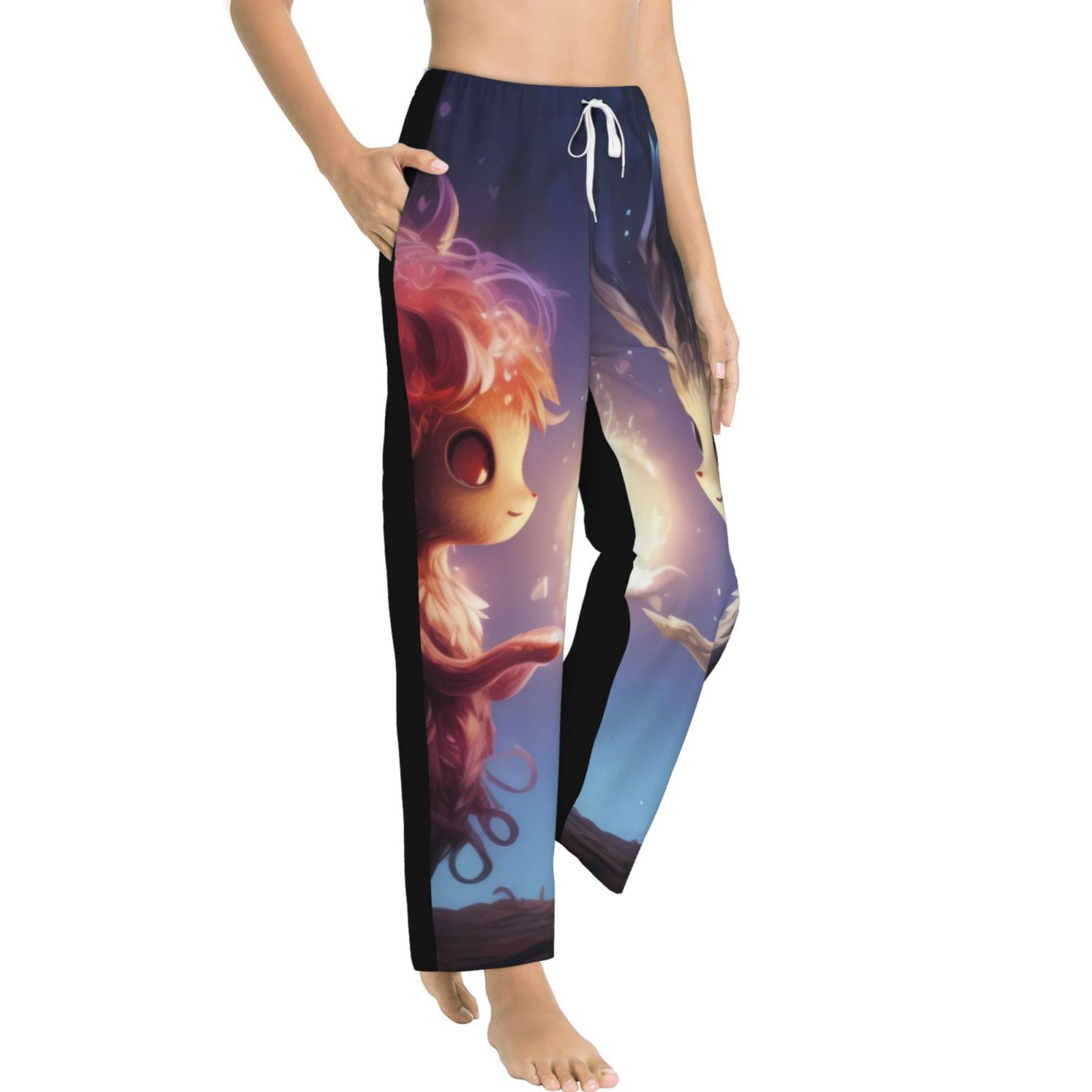 Picia Dreamy Forest Elf Womens Soft Woven Cotton Elastic Waistband Sleep Pajama Pant Lounge Sleep Pant With Pockets And Drawstring-XX-Large