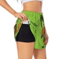 thumbnail image 1 of Picia Drink Coffee And Do Good Pattern Women's 2 in 1 Athletic Running Shorts High Waisted Workout Casual Gym Sweat Shorts with Comfy Liner Zipper Pockets-Large, 1 of 9