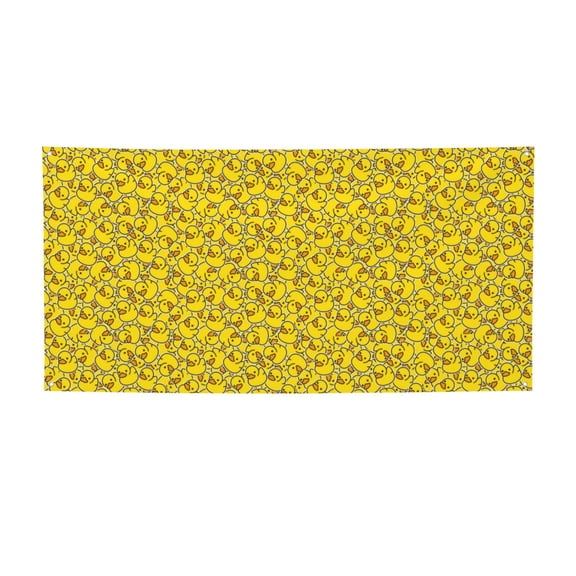 Picia Ducky Cartoon Animal Yellow Pattern Party Banner, Festive Decoration, Holiday Banner, Celebration Decor, Event Banner, Reusable Party Banner-Small