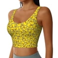 thumbnail image 1 of Picia Ducky Cartoon Animal Yellow Sports Bra for Women,Padded Strappy Sports Bras Medium Support Yoga Bra with Removable Cups,Running Yoga Bra-X-Large, 1 of 9