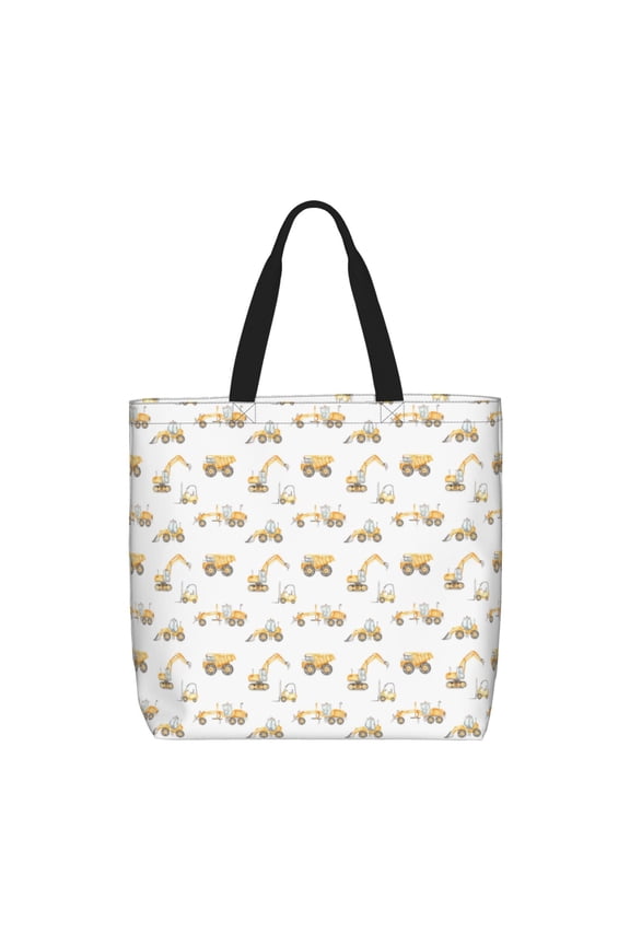 Dump Truck for Tote Bag for Women with Zipper, Gym Tote with Compartments, Laptop Work Tote Nurse Dance Yoga Bag for Sport, Travel