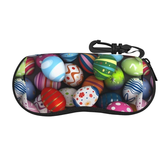 Picia Easter Egg Print Sunglasses Case, Eyeglasses Case Protector Large Glasses Case, Key Lock Case Protective Glasses Holder Eyeglasses Cases