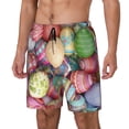 thumbnail image 1 of Picia Easter Eggs pattern Mens Swim Trunks with Compression Liner Stretch Beach Shorts Quick Dry with Zipper Pockets No-Chafing Board Shorts-Small, 1 of 9