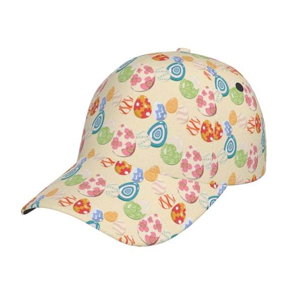 Picia Easter eggs Pattern Trucker Low Profile Hat Men Women Baseball Cap Dad Hat Adjustable Unconstructed Plain Cap