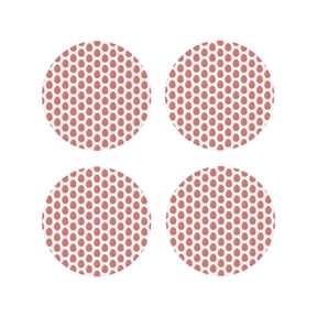 Picia Easter eggs Printed Leather Coasters for Drinks, 4" Drink Coasters Set of 4 for Tabletop Protection, Handmade Luxurious Home Décor and Housewarming Gift-Round Shape