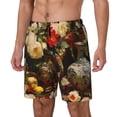thumbnail image 1 of Picia Elegant Still Life Roses pattern Mens Swim Trunks with Compression Liner Stretch Beach Shorts Quick Dry with Zipper Pockets No-Chafing Board Shorts-Medium, 1 of 9