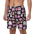 thumbnail image 1 of Picia Elements pattern Mens Swim Trunks with Compression Liner Stretch Beach Shorts Quick Dry with Zipper Pockets No-Chafing Board Shorts-Large, 1 of 9