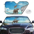 thumbnail image 1 of Picia Elephant Giraffe Curved Windshield Sunshade Accordion Folding Style Auto Shade for Car Truck SUV Van Blocks UV Ray Sun Visor Protector -Medium, 1 of 7