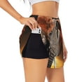 thumbnail image 1 of Picia Elephant Sunset in Kenya Pattern Women's 2 in 1 Athletic Running Shorts High Waisted Workout Casual Gym Sweat Shorts with Comfy Liner Zipper Pockets-X-Large, 1 of 9