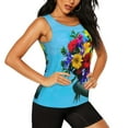 thumbnail image 1 of Picia Elephant Trunk Couple Flowers Pattern Women's Workout Tank Top,Breathable Activewear,Slim Fit Athletic Top,Versatile Workout Moisture-wicking top-XX-Large, 1 of 9