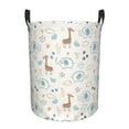 thumbnail image 1 of Picia Elephants And Giraffes Pattern Large Laundry Basket, Waterproof, Freestanding Laundry Hamper, Collapsible Tall Clothes Hamper with Extended Handles-Small, 1 of 6