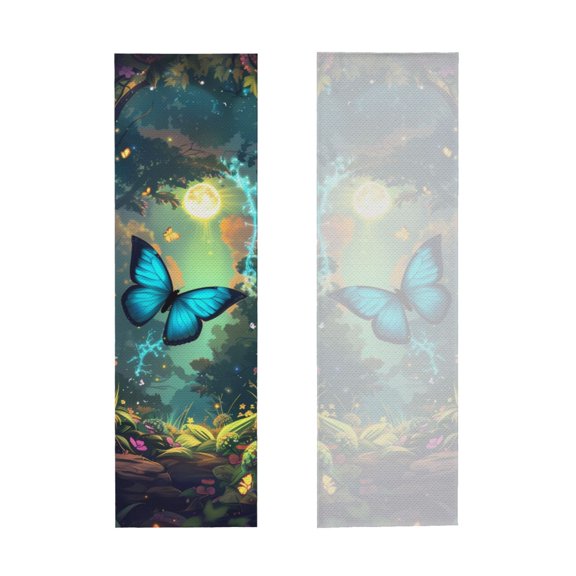 Picia Enchanted Forest Butterfly A Pattern Cooling Towels (40"x12") Cool Towel, Cold Towel, Microfiber Soft Breathable Chilly Ice Towel