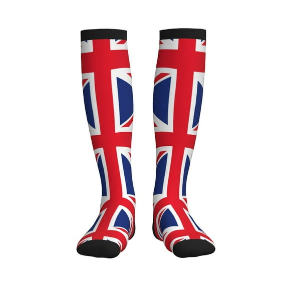 Picia English Printed Sports Compression Socks - 15-20mmHg Graduated Compression, High-Performance Soft and Breathable Socks for Men and Women