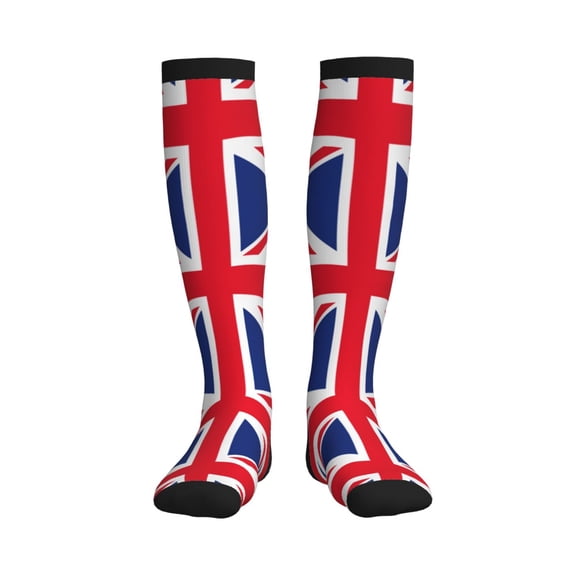 Picia English Printed Sports Compression Socks - 15-20mmHg Graduated Compression, High-Performance Soft and Breathable Socks for Men and Women