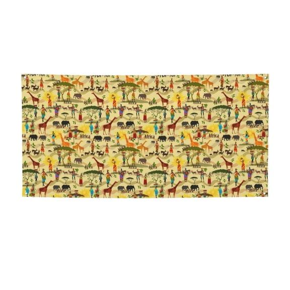 Picia Ethnic African Pattern Party Banner, Festive Decoration, Holiday Banner, Celebration Decor, Event Banner, Reusable Party Banner-Small