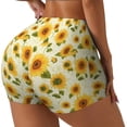 thumbnail image 1 of Picia European-style Pattern Sunflower Printed Workout Shorts for Women Seamless Scrunch Butt Lifting High Waisted Yoga Gym Booty Running Moisture-wicking Short Pants-X-Large, 1 of 1