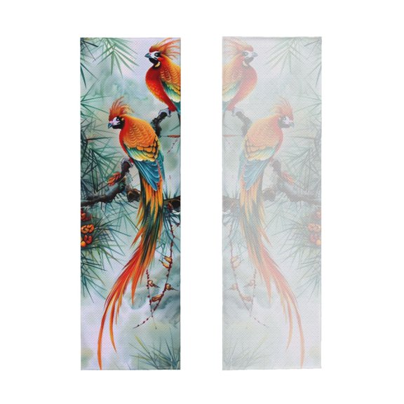 Picia Exotic Birds Forest Pattern Cooling Towels (40"x12") Cool Towel, Cold Towel, Microfiber Soft Breathable Chilly Ice Towel