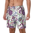 thumbnail image 1 of Picia Fairy Flower pattern Mens Swim Trunks with Compression Liner Stretch Beach Shorts Quick Dry with Zipper Pockets No-Chafing Board Shorts-Large, 1 of 9