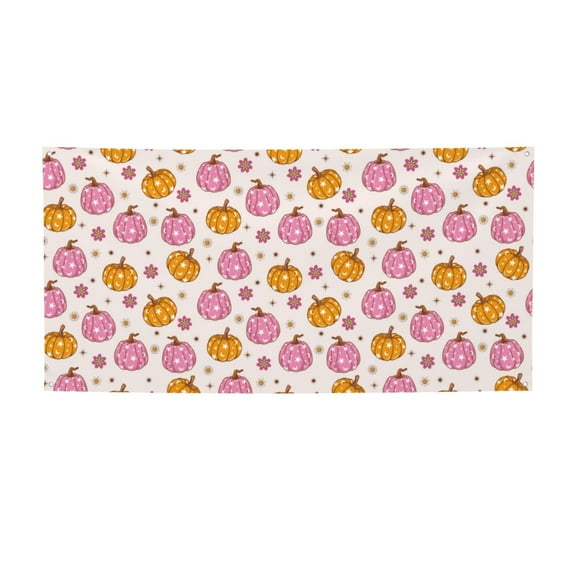 Picia Fall 70s Groovy Hippie 1 Pattern Party Banner, Festive Decoration, Holiday Banner, Celebration Decor, Event Banner, Reusable Party Banner-Medium