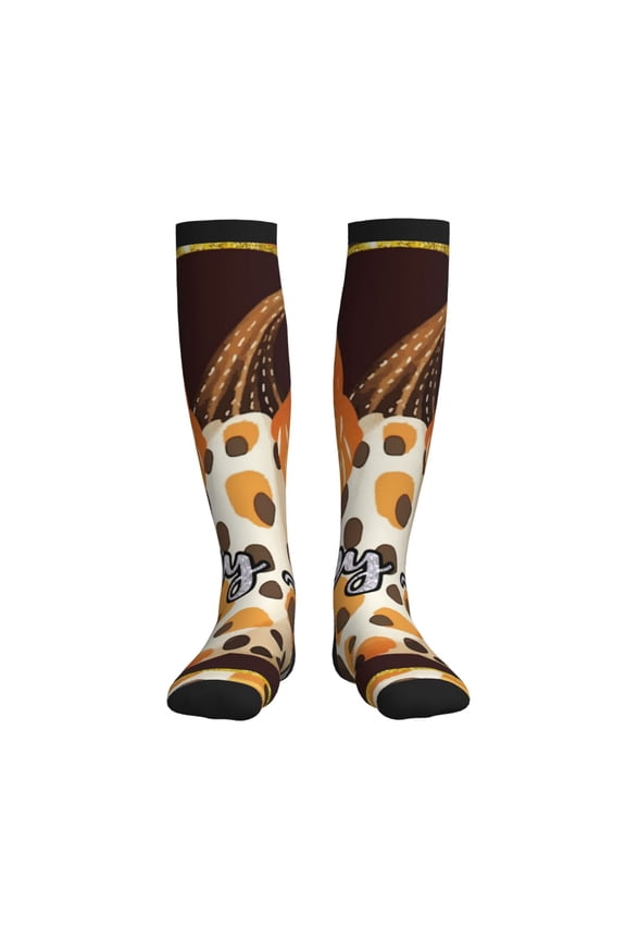 Fall Farmhouse Pumpkins Printed Sports Compression Socks - 15-20mmHg Graduated Compression, High-Performance Soft and Breathable Socks for Men and Women