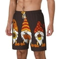 thumbnail image 1 of Picia Fall Gnomes pattern Mens Swim Trunks with Compression Liner Stretch Beach Shorts Quick Dry with Zipper Pockets No-Chafing Board Shorts-Medium, 1 of 9