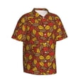 thumbnail image 1 of Picia Fall Leaves Gentle Cotton Regular Fit Short Sleeve Casual Hawaiian Shirt for Men-X-Large, 1 of 9