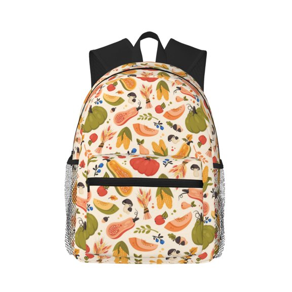 Picia Fall Pumpkin Large Capacity Backpack Classic Style Backpack Casual Backpack Water-Resistant School Work Travel Outdoor Backpack