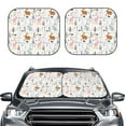 Picia Fall Rabbit 2 Piece Car Windshield Sun Shade Foldable Foldable