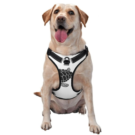 Picia Family Of Sea Turtles No-Pull Dog Harness Reflective Front Clip Vest with Handle,Step-in Air Dog Harness,Adjustable 2 Metal Rings 4 Buckles,Easy to Put on & Take Off Large