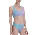 thumbnail image 1 of Picia Fantasy Gradient Women's High Waisted Bikini Scoop Neck Swimsuit Two Pieces Bathing Suit-Large, 1 of 8