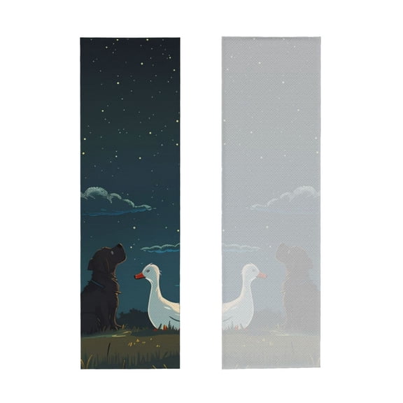 Picia Farm Dog Duck Moonlight Pattern Cooling Towels (40"x12") Cool Towel, Cold Towel, Microfiber Soft Breathable Chilly Ice Towel