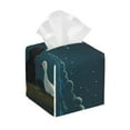 thumbnail image 1 of Picia Farm Dog Duck Moonlight Pattern Tissue Box Cover,PVC Leather Square Holder,Tissue Box Holder with Magnetic Bottom,Facial Paper Organizer Dispenser-5.2"X5.2"X5.2", 1 of 8