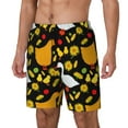 thumbnail image 1 of Picia Farm Goose pattern Mens Swim Trunks with Compression Liner Stretch Beach Shorts Quick Dry with Zipper Pockets No-Chafing Board Shorts-Medium, 1 of 9
