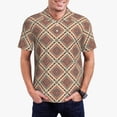 thumbnail image 1 of Picia Fashion Tatreez Print Men's Polo Shirt, Two-Button Closure Pique Polo Shirt, Summer Fashion Golf Shirt-3X-Large, 1 of 6