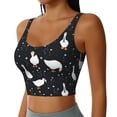 thumbnail image 1 of Picia Fashionable Goose Sports Bra for Women,Padded Strappy Sports Bras Medium Support Yoga Bra with Removable Cups,Running Yoga Bra-X-Large, 1 of 9