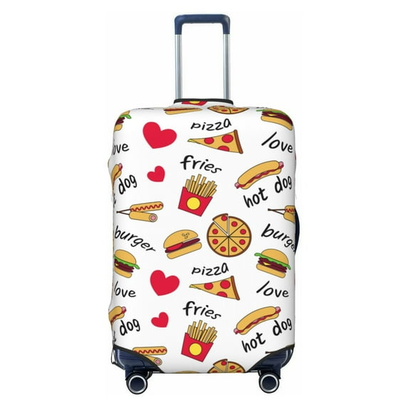 Picia Fast Food Luggage Protector Cover Thicken Suitcase Protector Cover Fit 18-32 Inch Luggage-Large