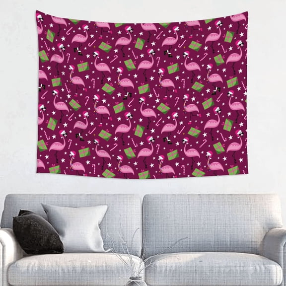 Picia Festive Flamingos Pattern Tapestry-Tapestries for Bedroom Living Room Dorm(29x37")