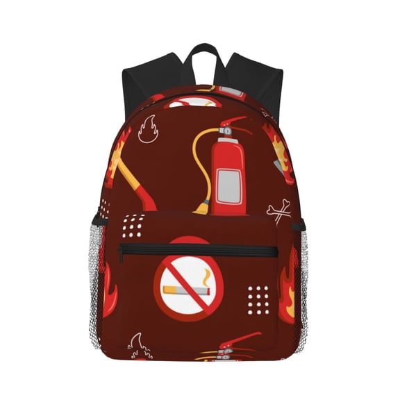Picia Fire Extinguisher Large Capacity Backpack Classic Style Backpack Casual Backpack Water-Resistant School Work Travel Outdoor Backpack
