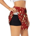 thumbnail image 1 of Picia Fire Extinguisher Pattern Women's 2 in 1 Athletic Running Shorts High Waisted Workout Casual Gym Sweat Shorts with Comfy Liner Zipper Pockets-X-Large, 1 of 9