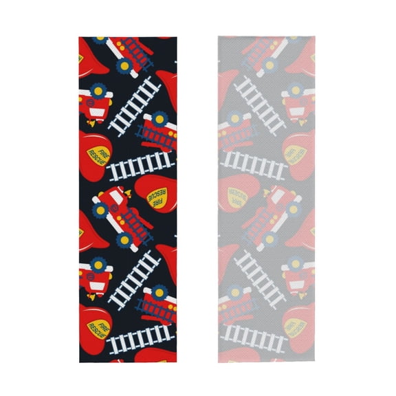 Picia Fire Rescue With Red Helmet And Truck Pattern Cooling Towels (40"x12") Cool Towel, Cold Towel, Microfiber Soft Breathable Chilly Ice Towel