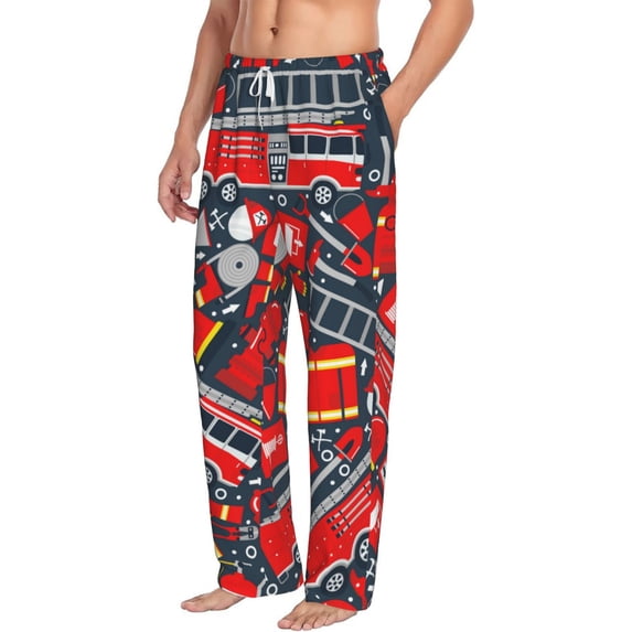 Picia Fire Sign Mens Soft Woven Cotton Elastic Waistband Sleep Pajama Pant Lounge Sleep Pant With Pockets And Drawstring-XX-Large