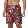 thumbnail image 1 of Picia Fire Sign pattern Mens Swim Trunks with Compression Liner Stretch Beach Shorts Quick Dry with Zipper Pockets No-Chafing Board Shorts-X-Large, 1 of 9